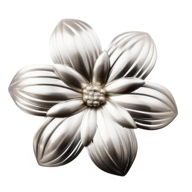 Silberne Blume Illustration Tulpe Clip Art Skizze Blume weißer Hintergrund