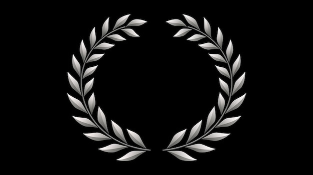 Silberner Lorbeerkränz, der Sieg und Leistung symbolisiert