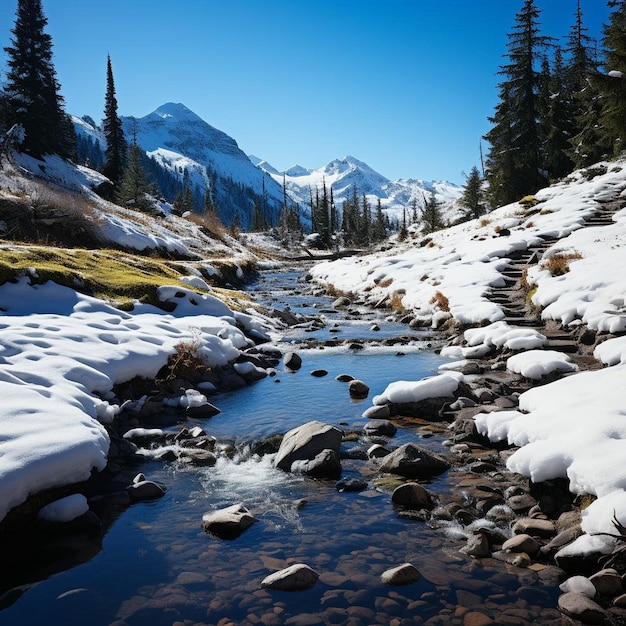 Silêncio de neve Sonata Montanha Paisagem Foto