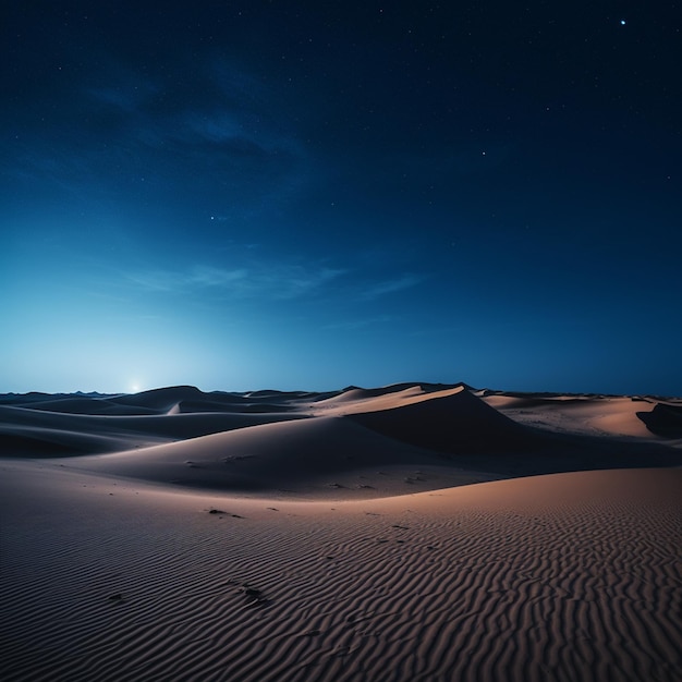 Silent Nocturne revela o fascínio cativante de uma paisagem minimalista do deserto à noite