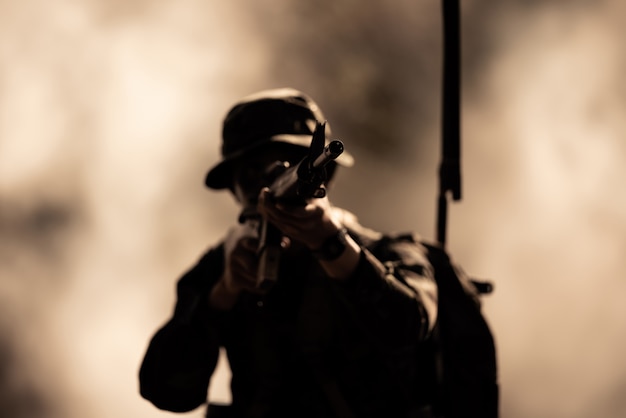 Silhouette Action Soldaten