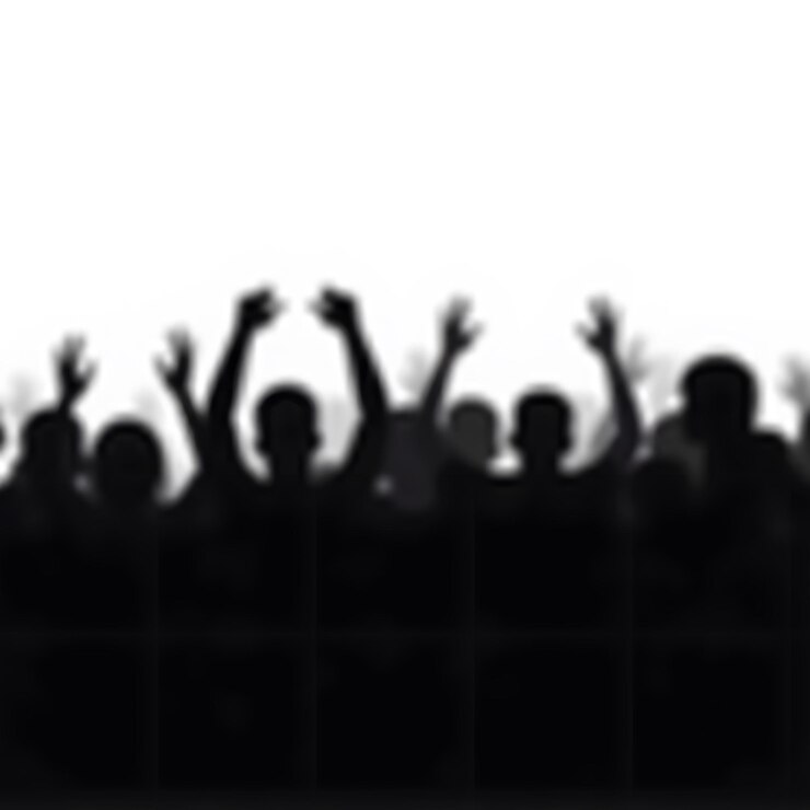 Foto silhouette der feier der party-leute