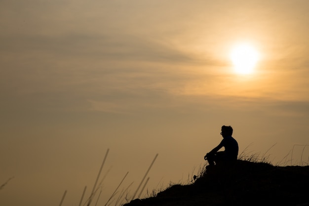 Silhouette der Person