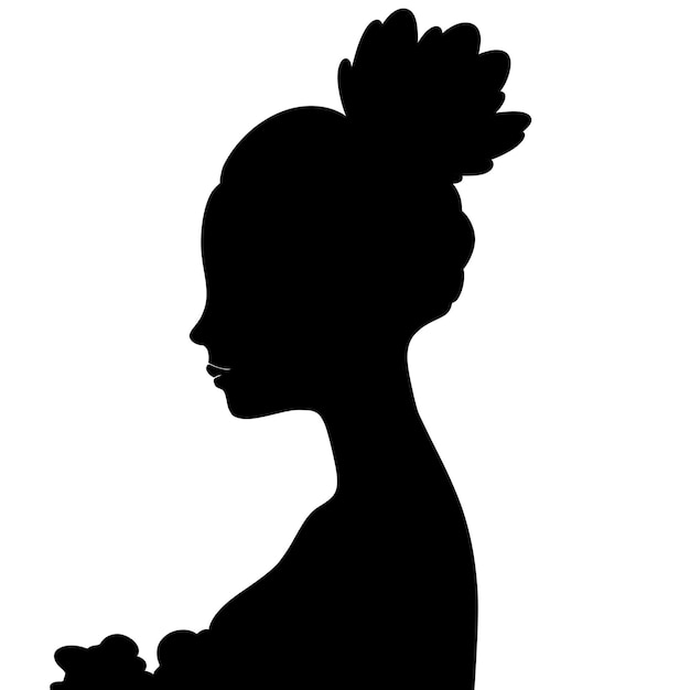 Silhouette des ruhigen Geistes Meditative Kunst in kontrastierenden Farben