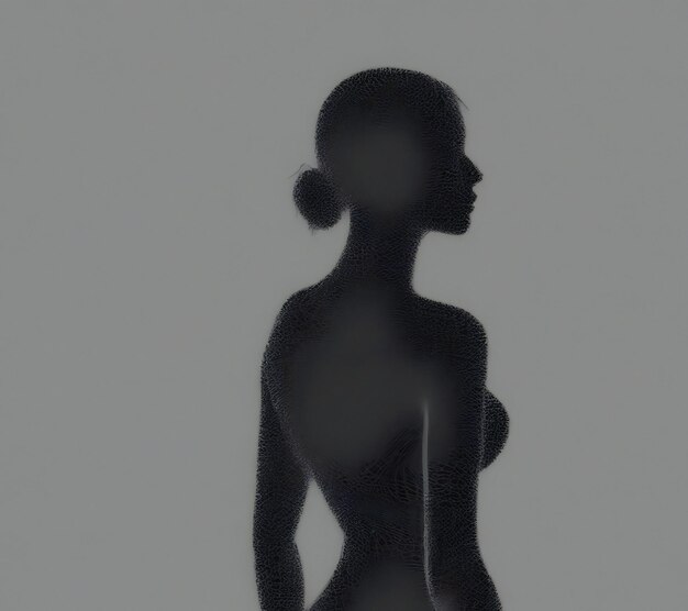 Silhouette einer schönen weiblichen Figur