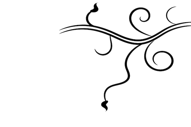 Silhouette eines Blumenornaments