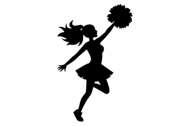 Silhouette eines Cheerleader-Vektors