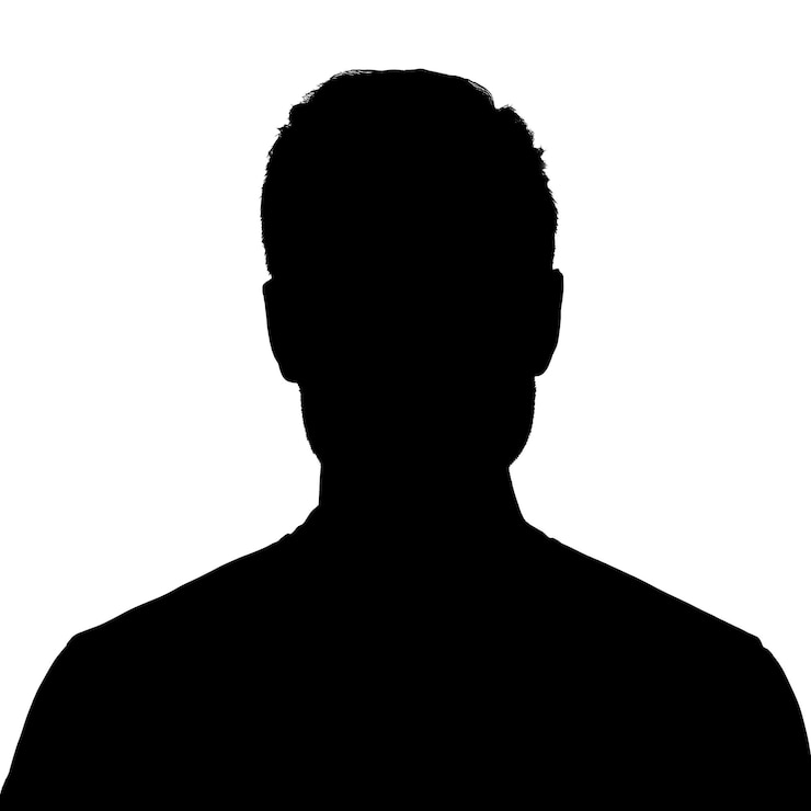 Foto silhouette eines erwachsenen mannes männlicher avatar für soziale netzwerke illustration isoliert