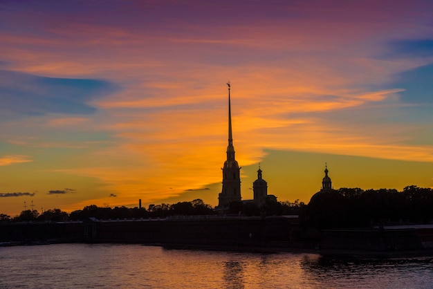 Silhouette eines Gebäudes gegen den Himmel beim Sonnenuntergang