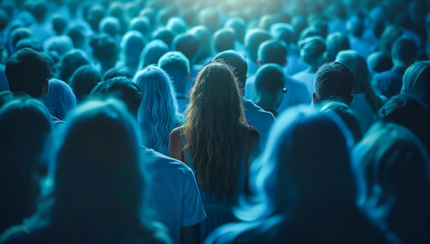 Silhouette eines Publikums bei einem Seminar über Frauen in der Wirtschaft und im Bildungswesen