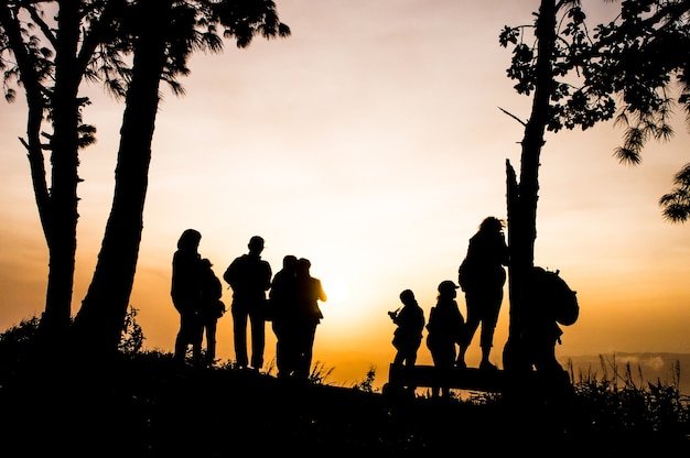 Silhouette von Fotografen