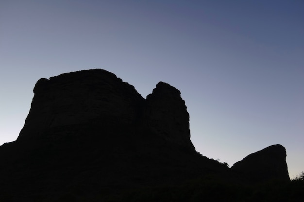 Silhouette von Pai Inacio Hill Chapada Diamantina Nationalpark Bundesstaat Bahia Brasilien