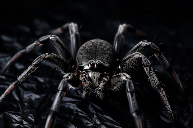 Foto silhueta de aranha pernas de inseto animal gerar ai