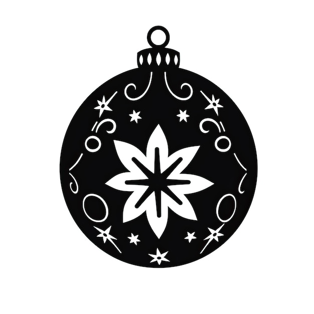 Silhueta de bola de natal svg contorno de ícone gráfico em