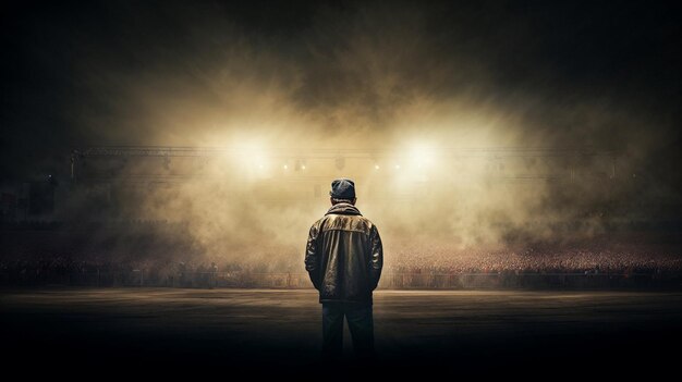 Foto silhueta de espectadores individuais