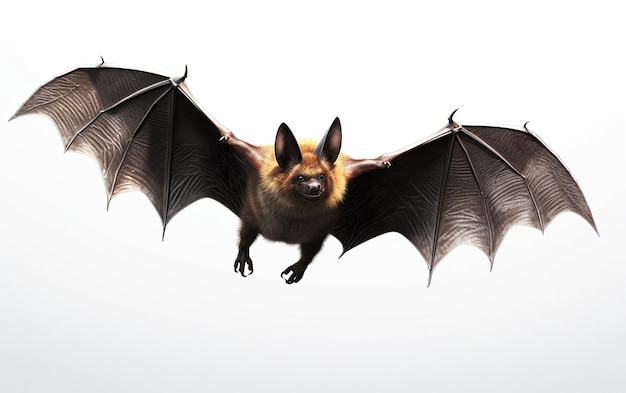 Foto silhueta de morcego em uma superfície branca limpa