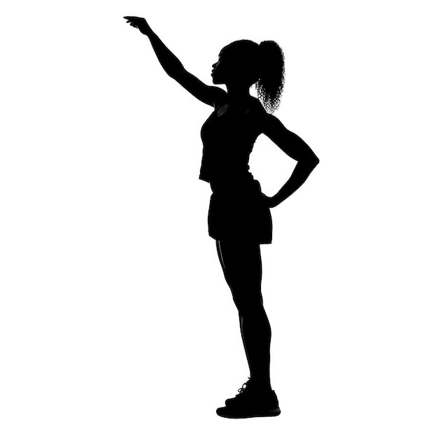 silhueta negra de una persona bailando