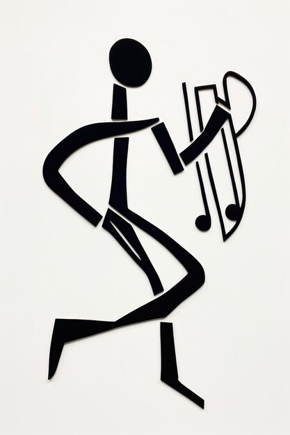 Foto silhueta negra de una persona bailando