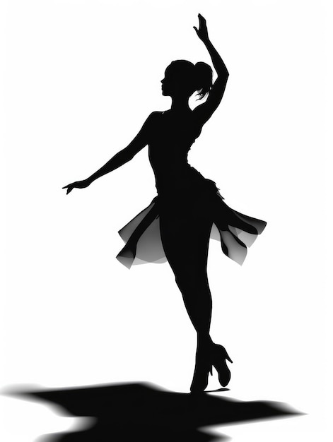 silhueta negra de una persona bailando