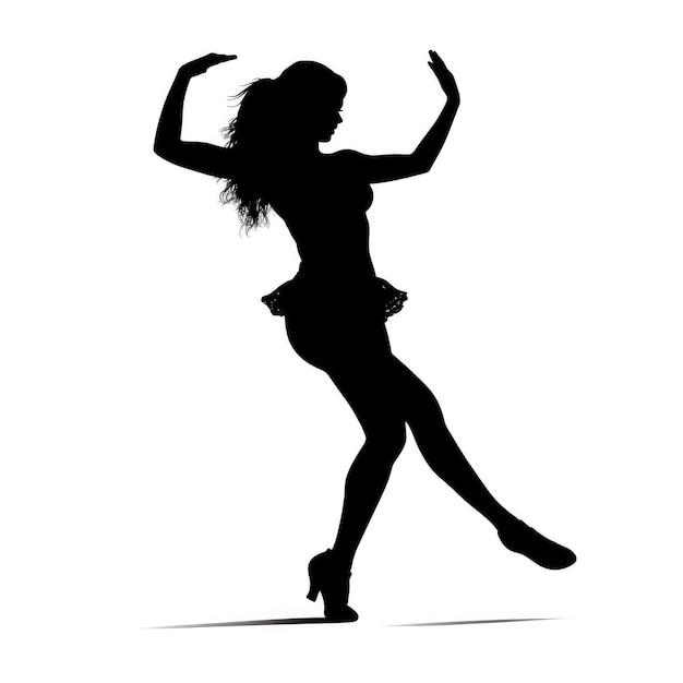 silhueta negra de una persona bailando