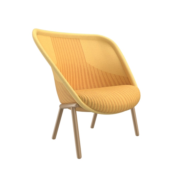 Silla amarilla moderna para una decoración elegante