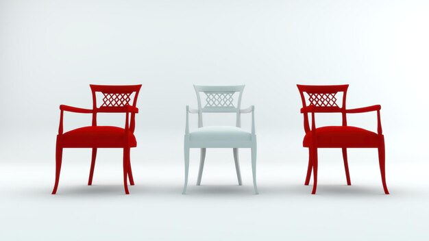 Silla comedor 3d bases largas y respaldo corto en color y fondo blanco. Apto para comer