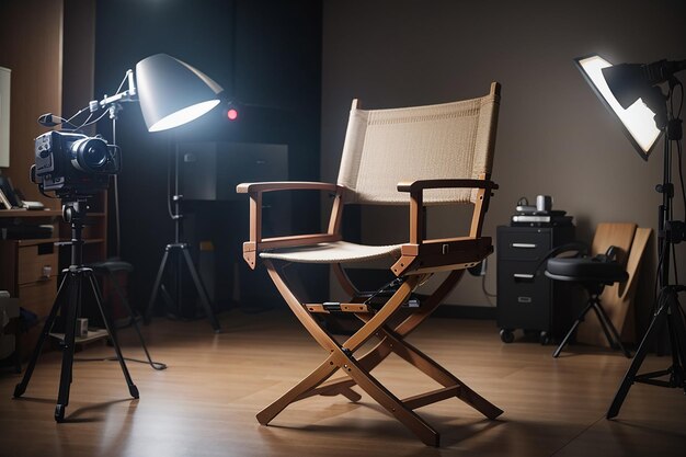 Silla del director de fotografía en el estudio