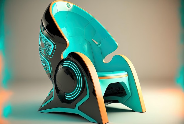 Silla futurista con escudo frontal
