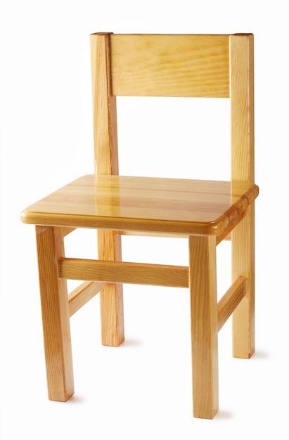 Foto silla de madera con respaldo