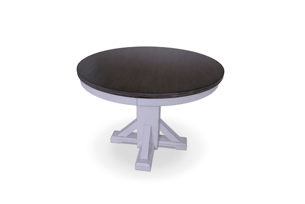 Silla de mesa vacía de color gris negro aislada sobre fondo blanco, incluido el camino de recorte