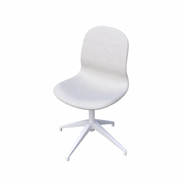 silla de oficina aislada sobre fondo blanco, mobiliario interior, ilustración 3D, cg render