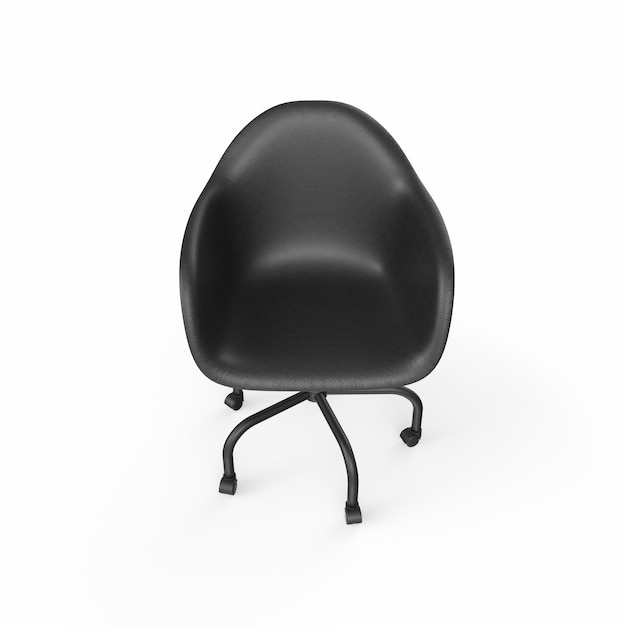 silla de oficina negra modelado 3d