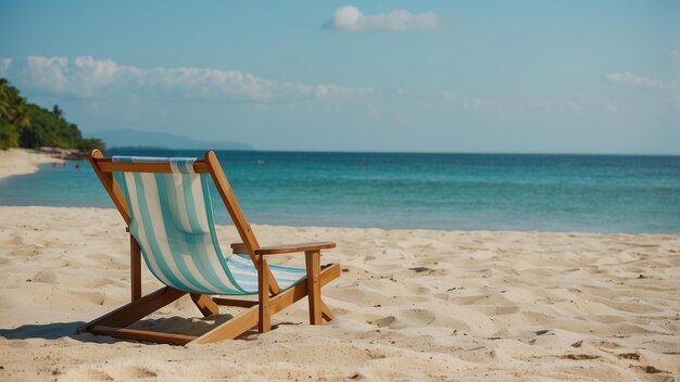 Silla de un solo piso en una playa serena