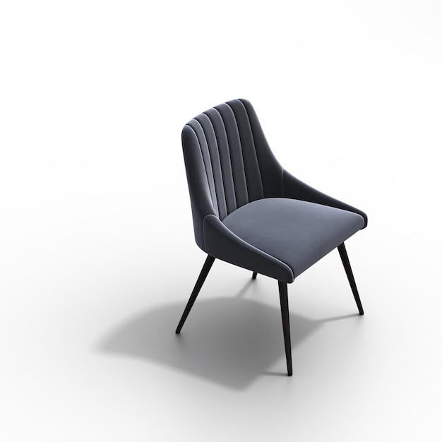 silla con sombra debajo aislada en un fondo blanco muebles interiores ilustración 3D cg r