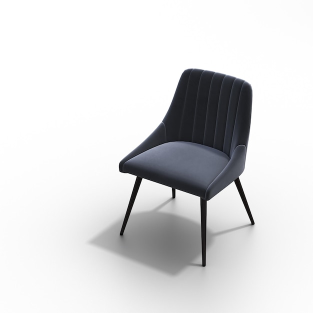 silla con sombra debajo aislada en un fondo blanco muebles interiores ilustración 3D cg r