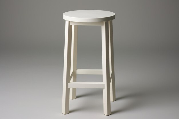 Silla de taburete blanco