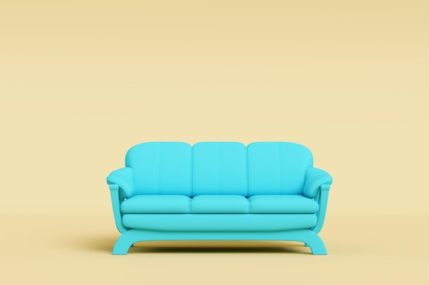 Silla vacía contra un fondo azul