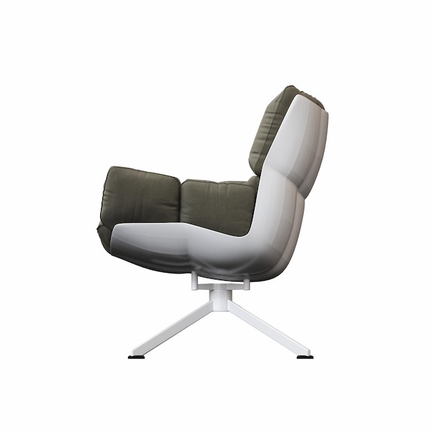 sillón aislado en fondo blanco muebles interiores ilustración 3D cg render