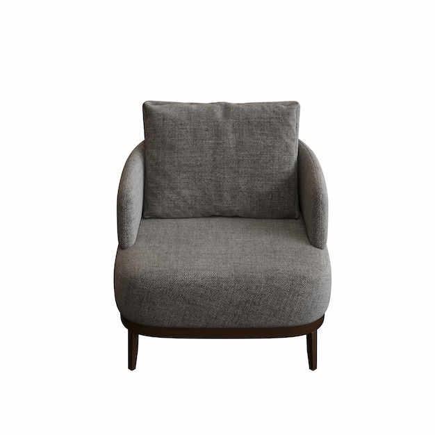 sillón aislado en fondo blanco muebles interiores ilustración 3D cg render