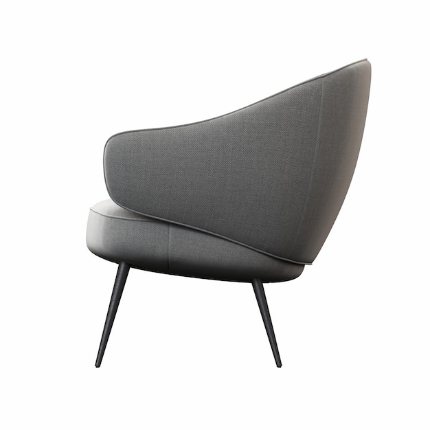 sillón aislado en fondo blanco muebles interiores ilustración 3D cg render