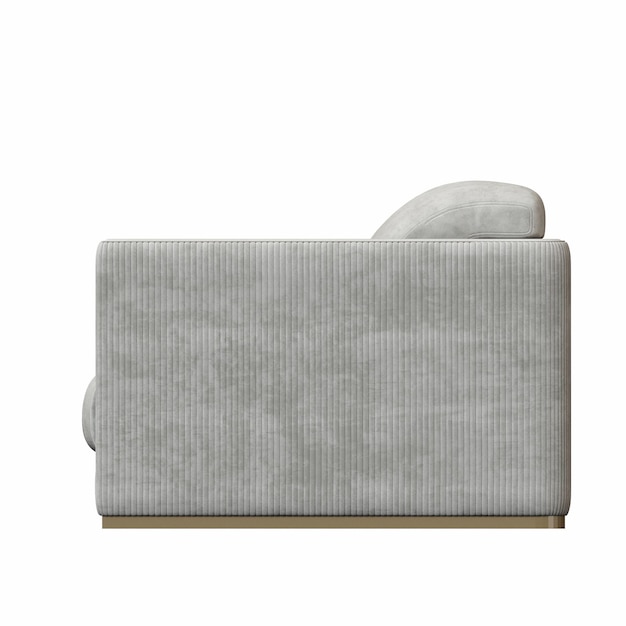 sillón aislado en fondo blanco muebles interiores ilustración 3D cg render