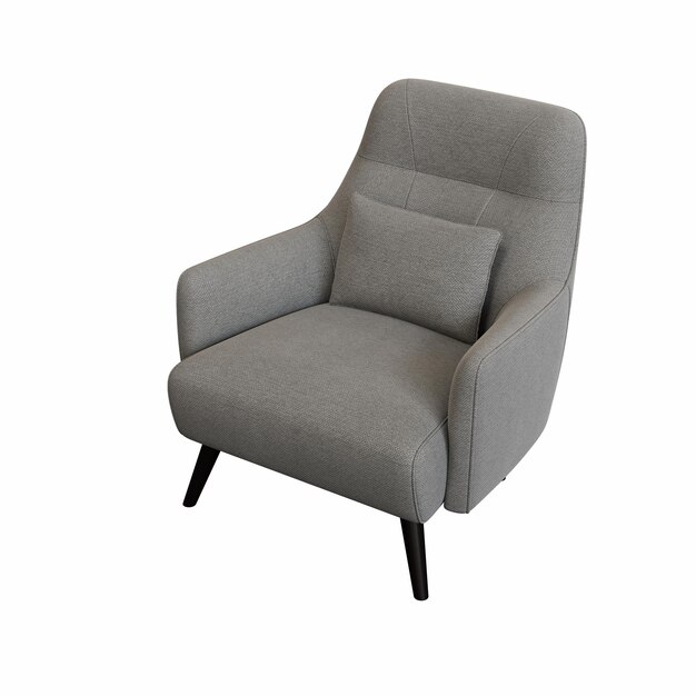sillón aislado en fondo blanco muebles interiores ilustración 3D cg render