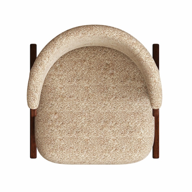 sillón aislado sobre fondo blanco muebles cómodos para el interior del hogar ilustración 3D cg