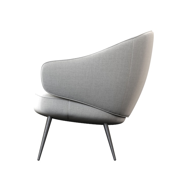 sillón aislado sobre fondo blanco muebles cómodos para el interior del hogar ilustración 3D cg