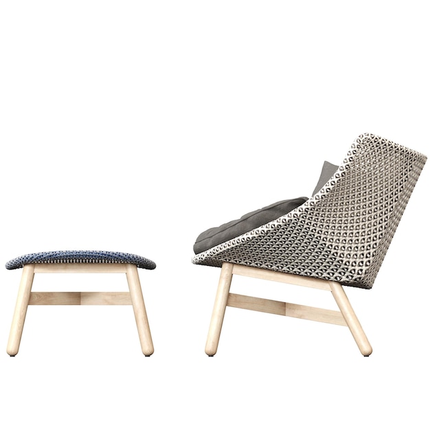 sillón aislado sobre fondo blanco muebles cómodos para el interior del hogar ilustración 3D cg