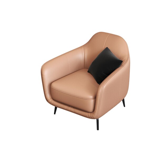 sillón aislado sobre fondo blanco muebles cómodos para el interior del hogar ilustración 3D cg