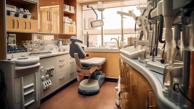 Sillón dental con herramientas médicas AI Generative AI Generative