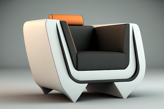 Sillón elegante con líneas elegantes y diseño minimalista creado con ai generativo