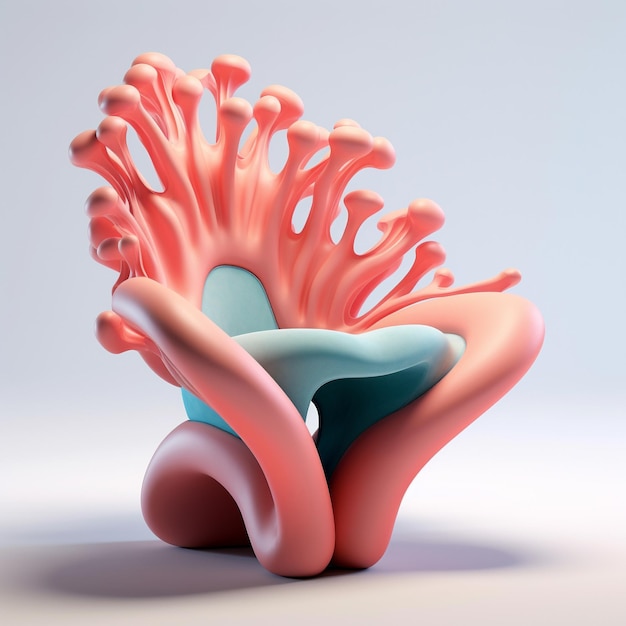 Foto sillón de forma de coral ilustración generativa de ai