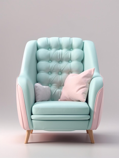 Un sillón pastel